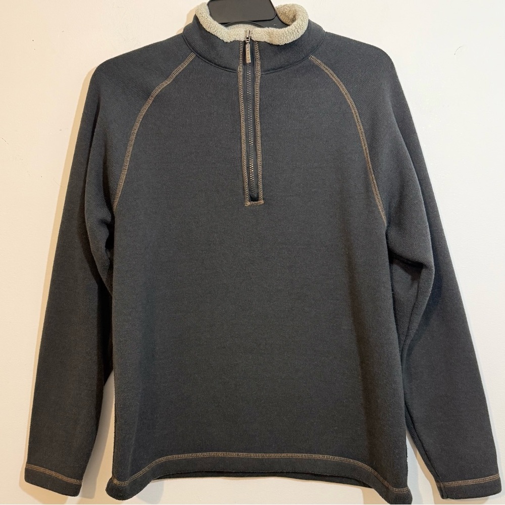 Columbia XCO Sherpa Lined Half Zip Fleece Pullover Men’s Medium Blue Gray